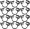 M METERXITY 12-Pack Double Gripping Nylon Hose Clamps, 5/8 15.2-16.2mmmm Double Snap Grip Adjustable Ratcheting Clamps for Connecting/Fastening/Sealing Hose/Pipes/Tubing Clamp [Black]