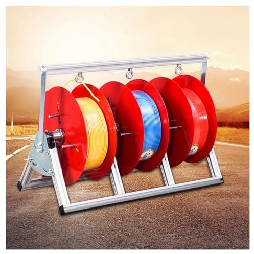 YINMAN Wire Spool Rack,Foldable Reel Stand,Wire/Cable Distributor Conduit Display Stand,Wire Pulling Tools for Wire Pullers and Duct Reels,Space Saving(340x500x240mm)