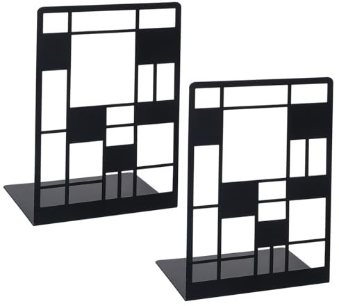 GALPADA Fermalibri in Qualità Eleganti Scaffali Per Libri Cartelle e Libri Pesanti Design Antiscivolo Nero