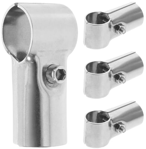 CLISPEED 4 Stück Edelstahl T-Rohrverbinder Klemmen Für 25 Mm Rohre Ohne Schweißen Rohrverbinder T-Stück Ideal Für Gewächshausgestelle Und Lagerregale