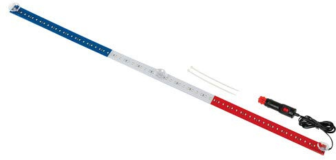 Leuchtflagge 90 cm – 24V Bâton d’avertissement pour véhicules utilitaires – Design français pour camions, tracteurs, moto 24V