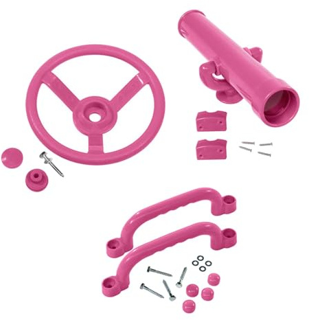 JWQFBC Spielgeräte für Draußen, Spielset, Piraten Teleskop, Lenkrad, Griffstangen für Klettergerüst, Spielhaus, Teile