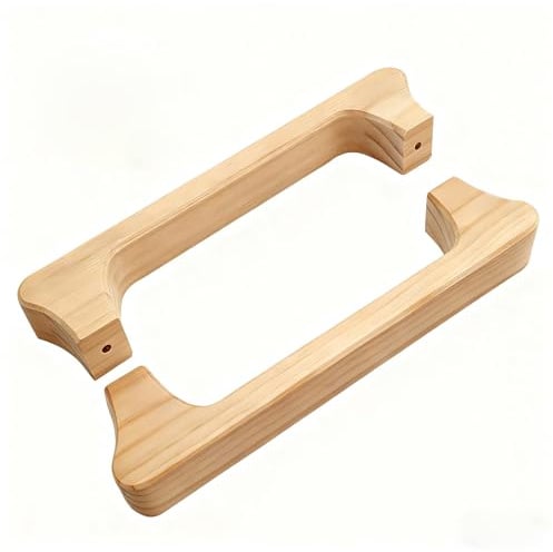 NUIBY Sauna Room Door Pull Handle - Solid Large Wooden Handle, 2 Pieces (1 Set) for Indoor & Outdoor Use