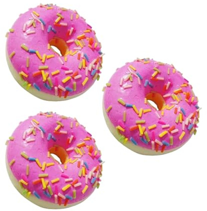Hehglng Künstliche Donuts, Stressabbau, Donuts, künstliche Donuts, Dessert, Kuchen, Partyzubehör, Dekoration, Fotografie, Requisiten, Heimdekoration, 3 Stück