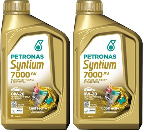 PETRONAS | SYNTIUM 7000 AV 0W-20 SN+ 1L, Motoröl, Öl Auto (Packung mit 2)