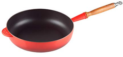 Le Creuset, Sauteuse en Fonte Émaillée, Ronde, Ø 28 cm, Compatible avec Toutes Sources de Chaleur (Induction Incluse), 2.952 kg, Cerise