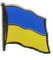 Flaggen-Pin/Anstecker Ukraine vergoldet