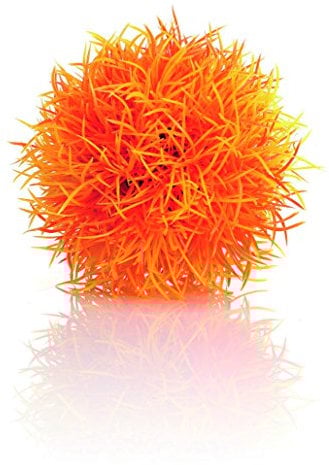 biOrb Fish Tank Decorations, Aquatic Topiary Ball (1 x Orange Aquarium Plant), Artificial Fish Tank Plants To Add Colour & Interest, Beautiful Natural-Looking Aquarium Decor For Scenic Background