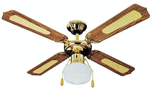 Kooper Ventilatore da soffitto con 4 Pale, 106 cm, Marrone 60 W