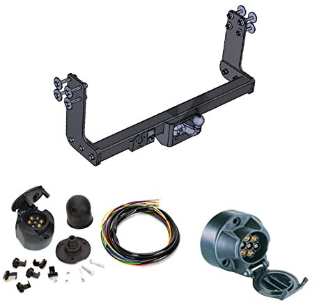 Mercedes-Benz Sprinter 901-905 / VW LT 28-35 Bj. 1996-2006 Anhängerkupplung starr mit geschraubtem Kugelkopf - mit Elektrosatz 7 polig