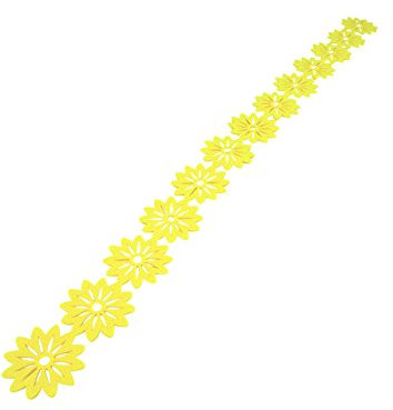 DECOLINE Filz Tisch-Band Blumen 8 x 100cm gelb 8 Stück