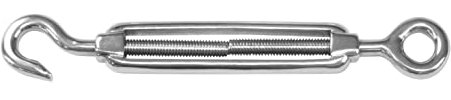 Amig - Ringspanner und Haken Gewindekörper Mod. 30115 aus Edelstahl | Perfekt zum Spannen von Metalldrähten oder Drähten, Markisen, Planen oder Kerzen | Maße: Schraube M5 x 70 mm