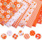 Baumwollstoff 7 Stk. Baumwolltuch Textil Handwerk Stoffpakete Patchwork Stoff DIY Nähen Quilten Blumenmuster Orange