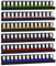 DAWOO Multi-Purpose Transparent Acrylic Shelfs,be Used Nail Polish Display Stand, Essential Oil Storage Rack,Picture Ledge Shelf or Kitchen Spice Rack(5.5X40CM-6 Pack)