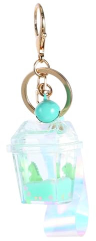 VALICLUD 1PC Frucht Liquid Quicksand Keychain Acryl Keyring Bag Ornament