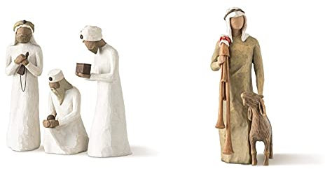 Willow Tree The Three Wisemen Figurine & Zampognaro Shepherd Figurine