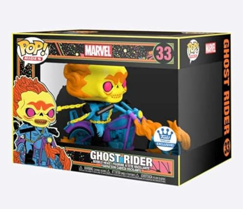 Marvel Ghost Rider Deluxe Rides Black Light Special Edition Vinyl Figur