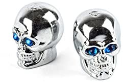 Ventilkappen Totenkopf chrom