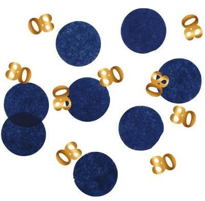 Folat 66380 Konfetti Elegant True Blue 80 Jahre - 25 Gramm