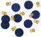 Folat 66380 Konfetti Elegant True Blue 80 Jahre - 25 Gramm