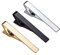 Krawattennadel, 3 Stück Herren Krawattennadel Set, Dünn Krawattenklammer, Skinny Krawattenklammer, Business Hochzeit Tie Clip Set für Valentinstag Weihnachten Hochzeit Alltag, Gold/Silber/Schwarz