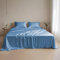 LINENWALAS 100% Tencel-Bettlaken-Set, 3-teilig – luxuriöse, weichste, kühle Eukalyptus-Bettlaken – Spannbettlaken, Bettlaken & Kissenbezug(Bahamas-Blau, Einzelnes 3-teiliges Bettlaken-Set)