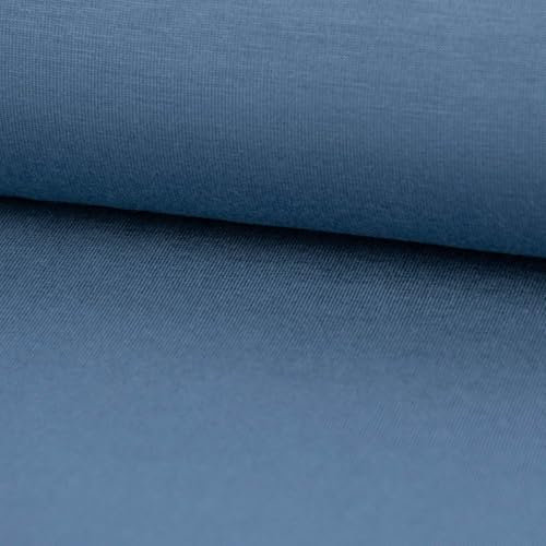 SCHÖNER LEBEN. Bekleidungsstoff Tencel Modal Jersey einfarbig Jeansblau 1,45m Breite