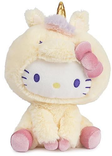 GUND Sanrio Hello Kitty - Peluche a forma di unicorno, 15,2 cm, colore: Giallo