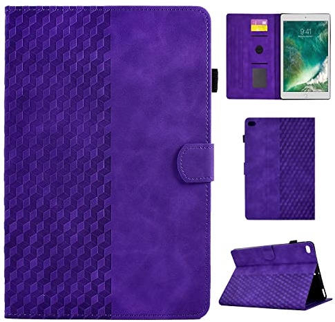 CASAFUNY Funda para iPad 9,7 Pulgadas 2018/2017 (6.ª/ 5.ª Generación)/Air 2/Air 1 Protectora Carcasa con Soporte Fnción y Auto Sueño/Estela para iPad 6ª 5ª Generación iPad Air 2 Air 1, Púrpura