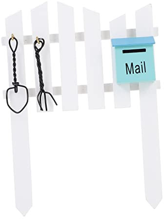 YARNOW Spielzeuge Briefkasten Briefkasten Zaun Ornamente Miniaturdekoration Tier Laufstall Tierspielzeug Blumentopf Zaun Miniatur-Gartenzaun Mini-Zaun Verzierung Moos Landschaftsbau