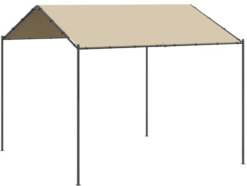 vidaXL Gartenpavillon Beige 3x3 m Stahl und Stoff