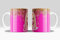 Newseny Tazza Barbie Rosa Effetto Glittante - Regalo per Bambina Principessa | Merch Barbie - Ceramica 355ml