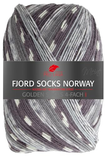 Frida's Wollhaus Pro Lana 100 g Golden Socks 4-fach Fjord Socks Norway Sockenwolle Garn 5 Farben (385)