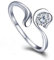 SJDOFU Damenring 925 Sterling Silber 5A Weißer Stein 12 Sternzeichen Aszendent Verstellbarer Ring Geburtstagsgeschenk (Jungfrau)