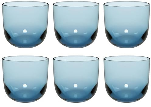 Villeroy & Boch Like Ice Wasserglas Set 6 teilig, Farbglas eisblau, Füllmenge 280 ml