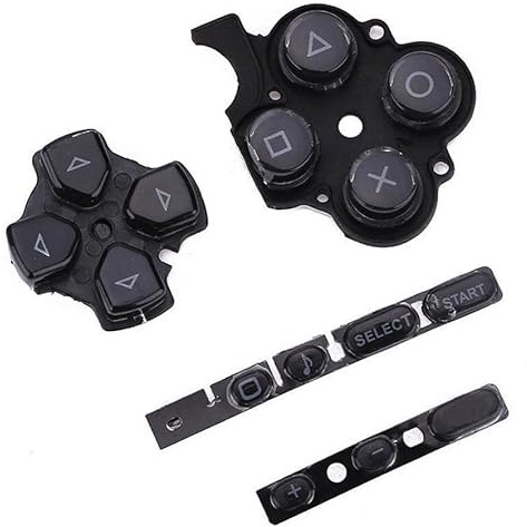 BOTONES DE REPUESTO COMPATIBLE CON SONY PSP 3000 30004 NEGRO NEGRA GOMA CONTACTO