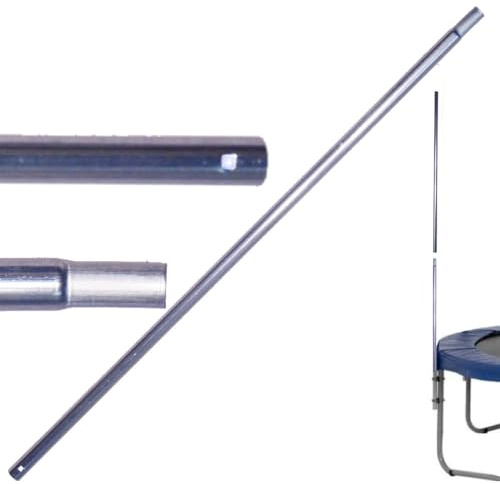 Montant 105cm - 1 Trou - Diamètre 25mm - pour Filet Trampoline (Partie Basse Qui se Fixe sur Pied avec vis Droite et vis Boucle)