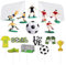 19pcs Football Cake Decoration Set Soccer Cake Topper Decorations Football Figures Cake Toppers Personalised Soccer Theme Cupcake Topper for Kids Birthday Sports Theme Party Decoration Supplies
