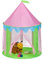 Relaxdays Spielzelt Prinzessin, für Kinder, Prinzessinnenschloss Indoor, HD 135x102 cm, Kinderzelt 4 Eingänge, grün/rosa