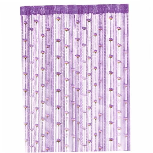 Perlen -Türvorhang 39x79 'Stringvorhang mit abnehmbaren Rosenstangen Tasche Faden Blumen Tür Perlen Vorhang Raum Abteiler Hängende Fransen Vorhänge Stil 1, hängende Türperlen Vorhang