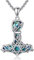 CUPENDA Thor Hammer Halskette Sterling Silber Davidstern Mjolnir Anhänger Vegvisir Schmuck Geschenke für Frauen Männer