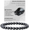Bivei Schwarzer Turmalin - Schutz und Erdung - Perlenarmband für Frauen 6mm Halbedelstein dehnbarer elastischer Schmuck Yoga Geschenke