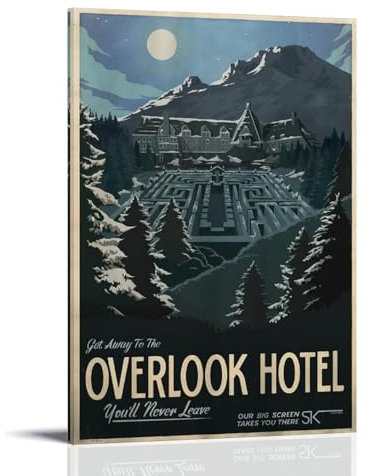 KLKONIBC Overlook Hotel-Vintage-Poster, dekoratives Gemälde, Leinwand, Wandposter und Kunstdruck, moderne Familienschlafzimmer-Dekoration, Poster, 30 x 45 cm