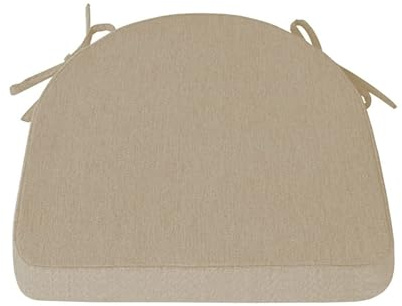 BLLMTEAR Stuhlkissen Sitzkissen Stuhl 40X38X3 Sitzpolster mit Bindeband Rutschfestes Zierkissen Gartenkissen Halbrund Auflage für Stühle Indoor/Outdoor Sitzauflage(20,40X38X3cm)