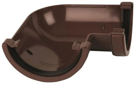 Brown Round Gutter 90° Angle