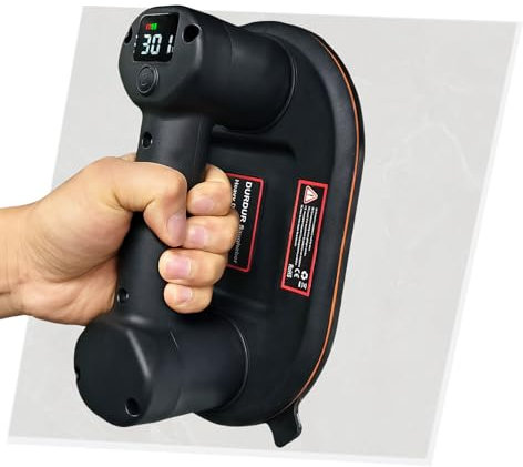 DURDUR 300KG Akku Vakuum Saugheber,9.4 Zoll Akku Saugheber für Fliesen,Glas, Marmor Elektrischer Saugheber Fliesenheber Mit Auto-Nachsauge-Funktion[2 Motoren 2 * 2000 mAh Akku]