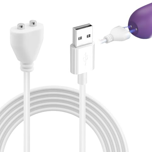 Cable de Carga Magnético USB DC de 2,6 Pies, Cargador Satisfy-er Cable Magnético, Cargador para Satisfyer para Masajeadores de Limpieza y Más, Magnetisches USB-DC-Ladekabel (6 MM/0,24 Pulgadas)