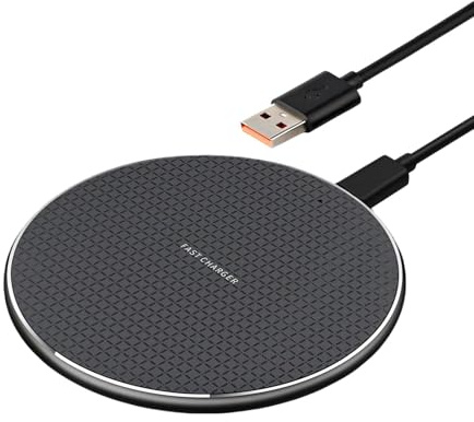 EuAcesry Induktives Laden 15W, Induktives Kabelloses Ladegerät, Ladestation Schneller Kabelloser Kompatibel mit 15 Pro max/14/13/12/11/XS Max/XR, S22/S21/S10/S9/S8/Note 20/10/9/8