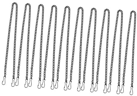 SHINEOFI 10pcs Metal Chain Flags Indoor Plant Hangers Iron Hanging Chain for Banners Hooks Window Decorations Stained Accessories
