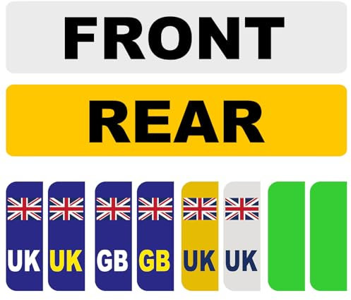 LIBKUR 3D Gel Number Plate - Acrylic Plates - Printed Standard UK Number Plates/Front/Rear/Pair For Cars, Trucks, Trailer